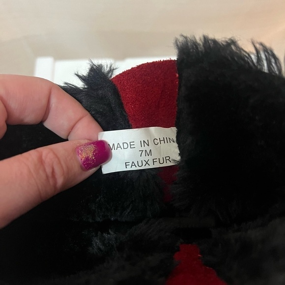 Kate Spade women’s red and black chinky boot missing laces size 7 - Picture 10 of 12